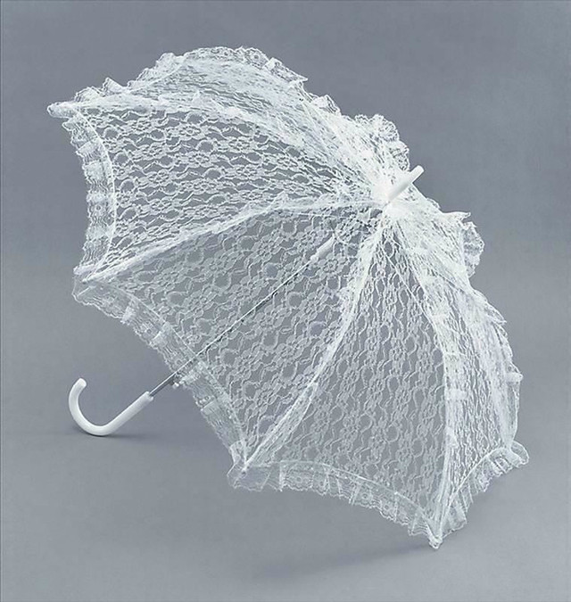 White Lace Parasol Victorian Umbrella