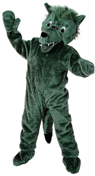 Adults Big Head Wolf Costume One Size