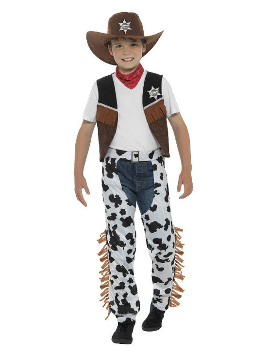 Boys Texan Cowboy Costume, Brown
