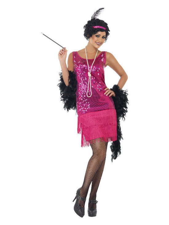 Funtime Flapper Costume, Hot Pink