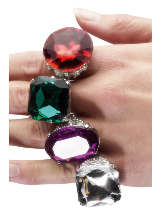 Assorted Colourful Jewel Rings