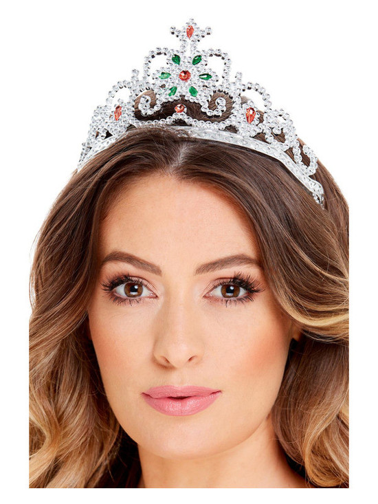 Flower Jewelled Tiara, Silver