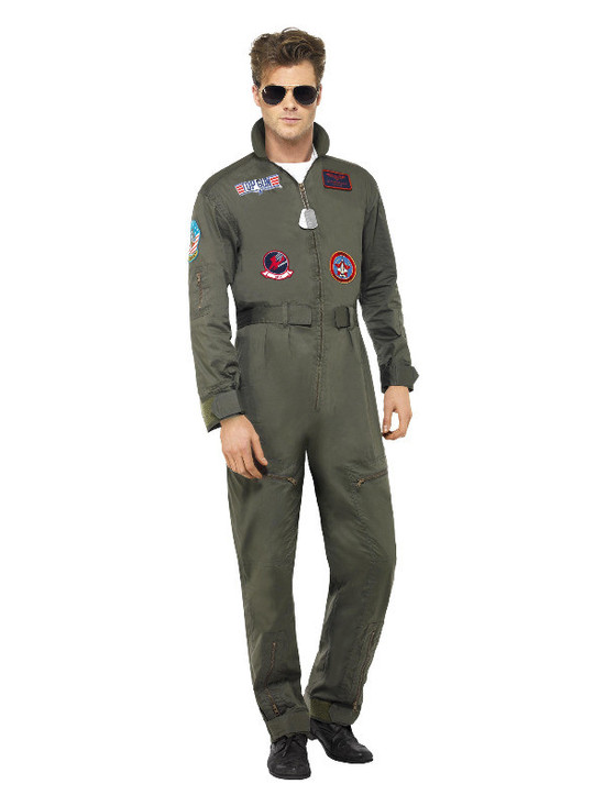 Top Gun Deluxe Male Costume, Green