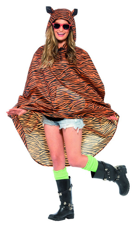 Tiger Party Poncho, Tiger Print