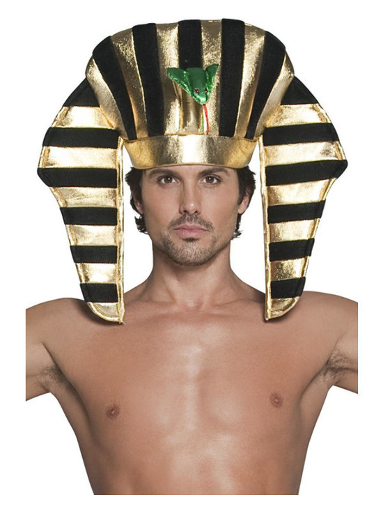 Pharaoh Headpiece, Black & Gold