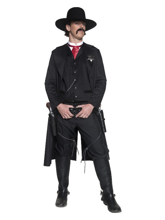 Deluxe Authentic Western Sheriff Costume, Black