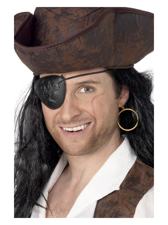 Pirate Eyepatch and Earring, Black