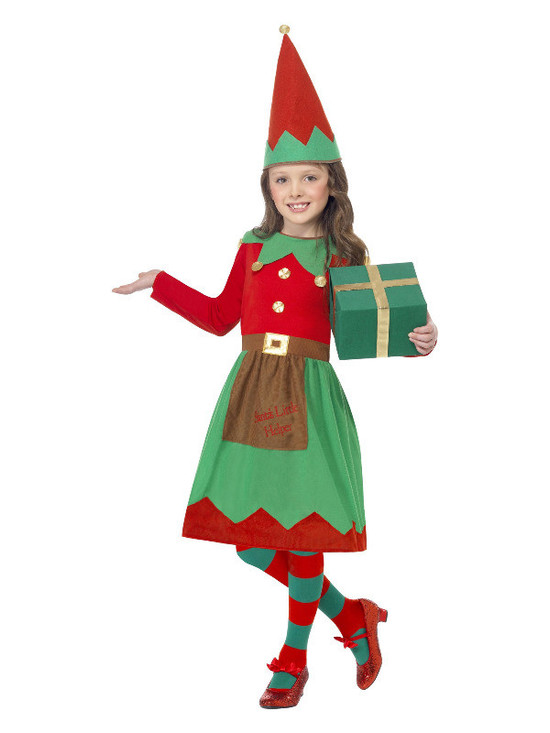 Santa's Little Helper Costume, Red & Green