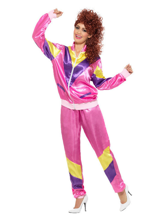 80s Height of Fashion Shell Suit Costume, Pink