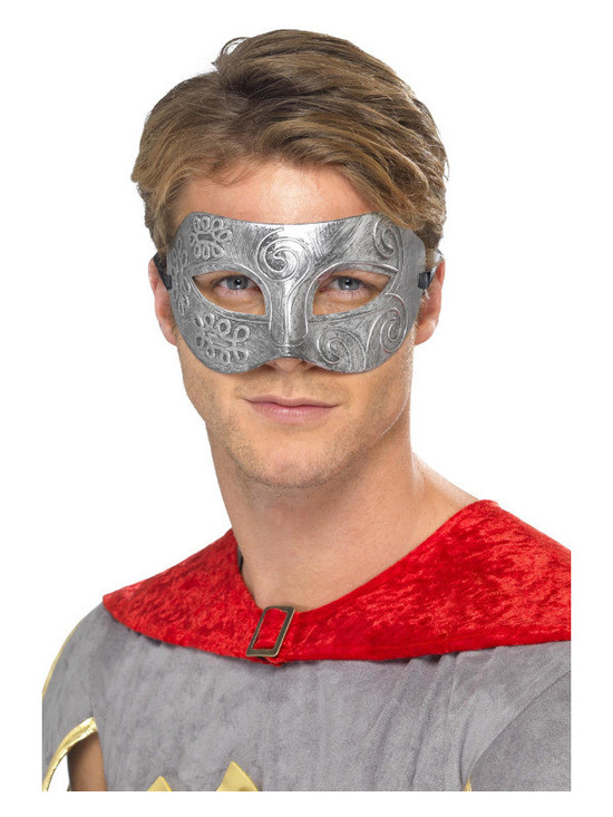 Metallic Warrior Colombina Eyemask, Silver