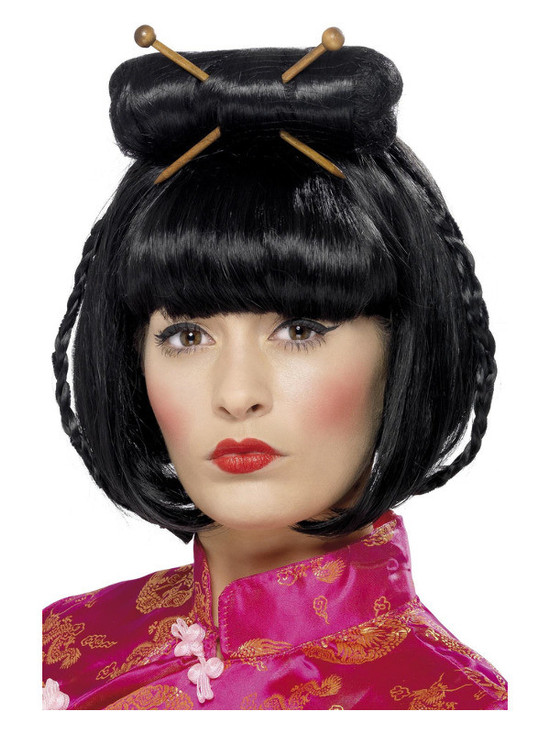 Oriental Lady Wig, Black