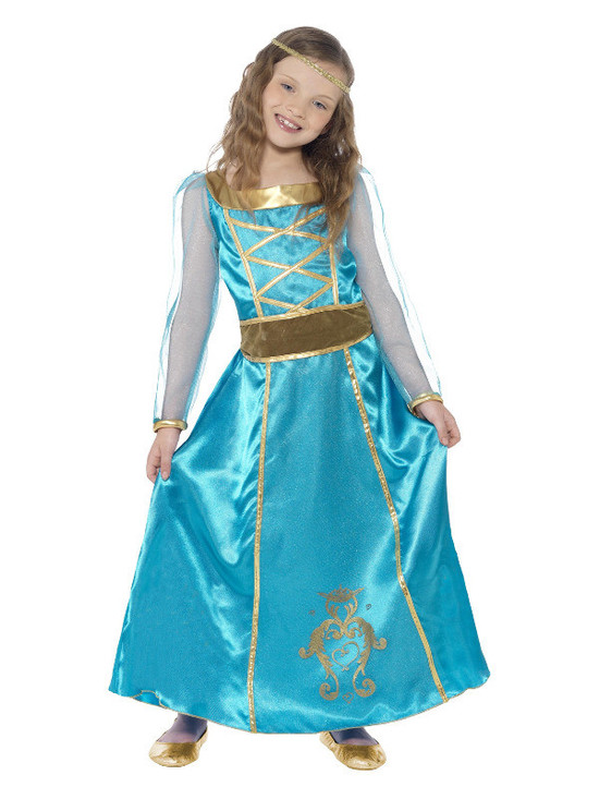 Medieval Maid Costume, Blue