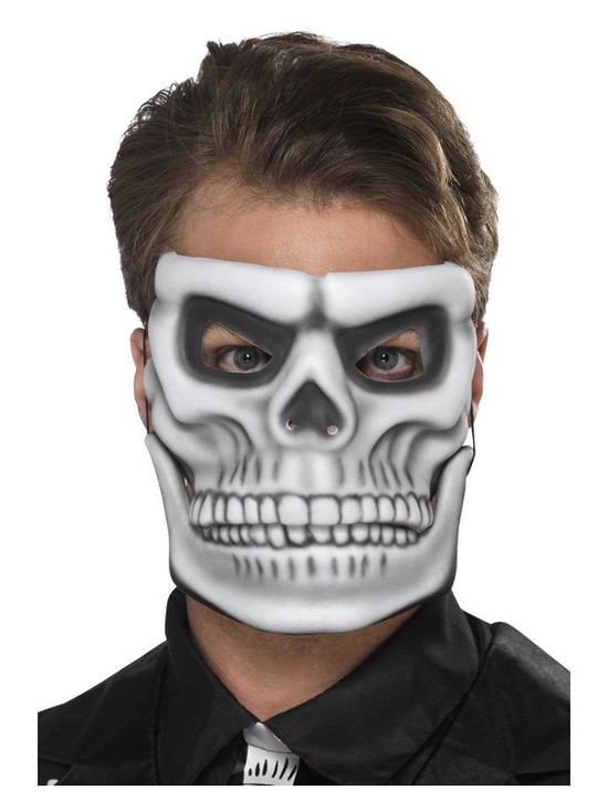 Day of the Dead Skeleton Mask, White