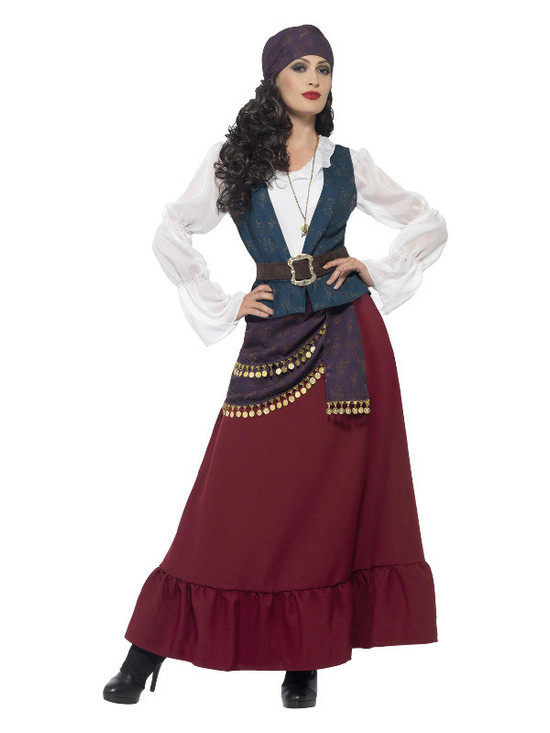 Deluxe Pirate Buccaneer Beauty Costume, Purple