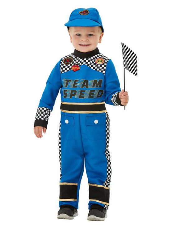 Toddler Racing Car Driver Costume, Blue