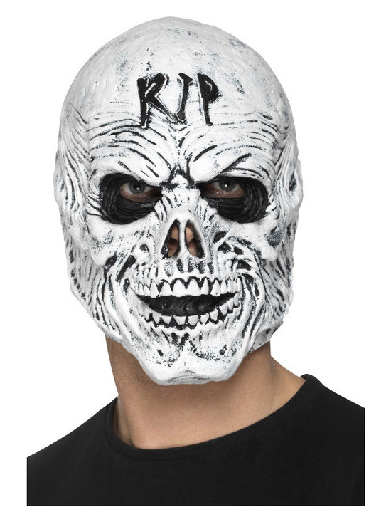 R.I.P Grim Reaper Mask, Latex, White