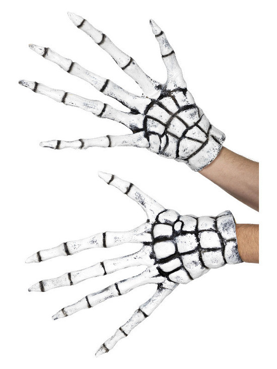 Grim Reaper/Skeleton Gloves, White