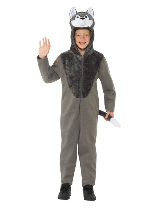 Wolf Costume, Grey, Jumpsuit, Child
