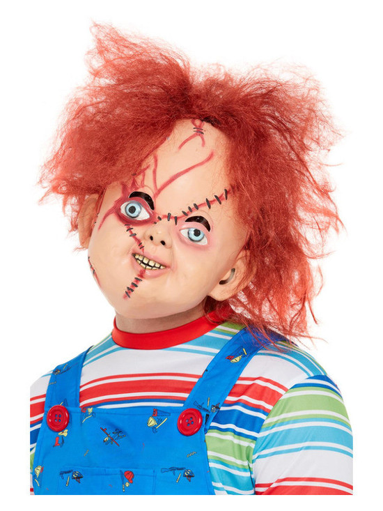 Chucky Latex Mask, Brown with Stitch Detail