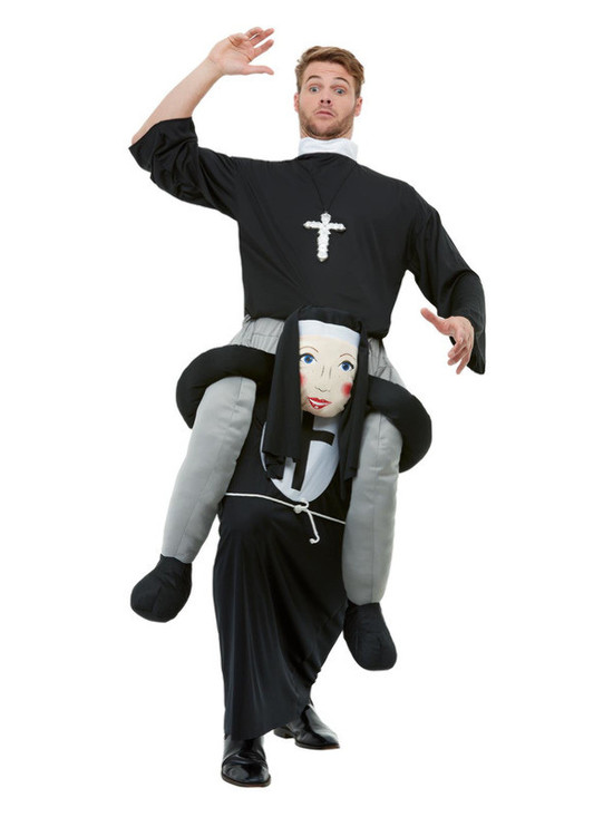 Piggyback Nun Costume, Black