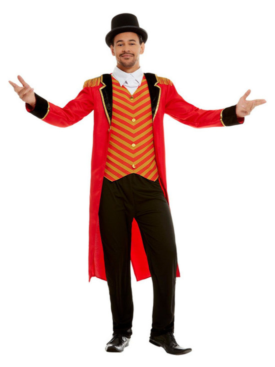 Deluxe Ringmaster Costume, Red, Adult