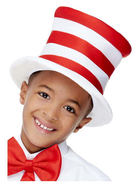 Kids Stripy Hat, Red & White