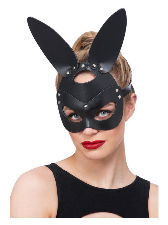 Fever Black Mock Leather Rabbit Mask