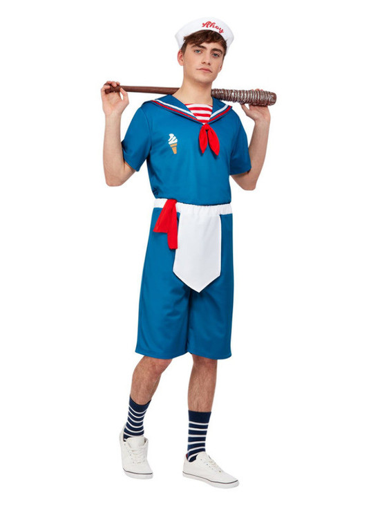 Ice Cream Sailor Costume, Blue, Mens