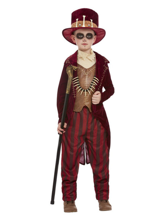 Voodoo Witch Doctor Costume, Burgundy