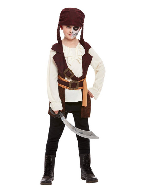 Dark Spirit Pirate Costume, Brown, Boys