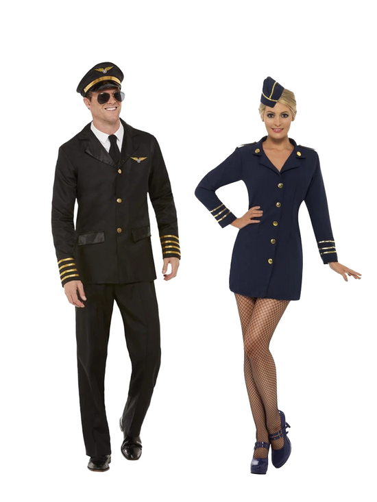 Pilot and Flight Attendant Couples Costume