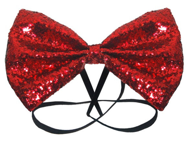 Red Glitter Bow Tie