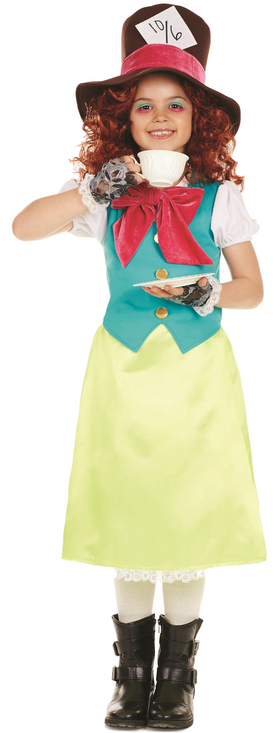 Girls Miss Hatter Fancy Dress Costume