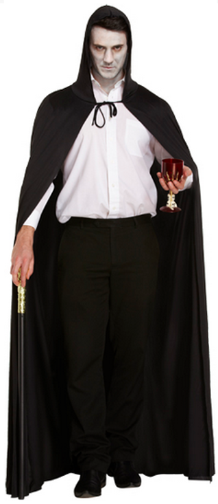 Adult Long Black Halloween Cloak