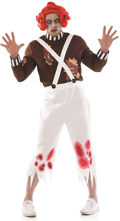 Mens Zombie Factory Worker Fancy Dress Costume