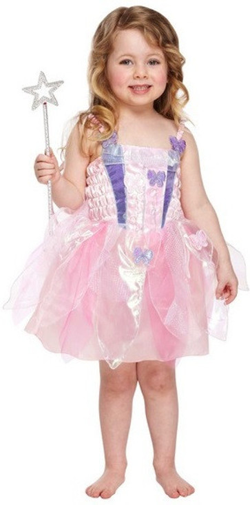 Girls Pink Butterfly Fancy Dress Costume