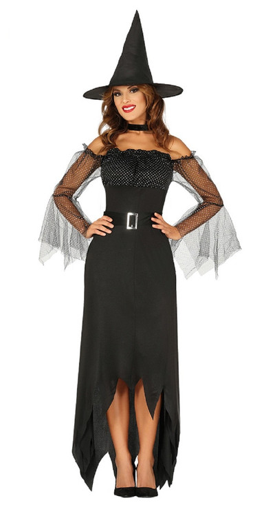 Ladies Traditional Witch Fancy Dress Costume
