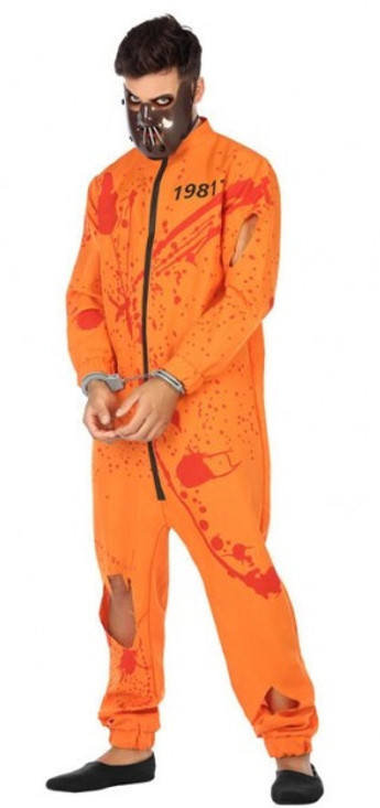 Mens Death Row Inmate Fancy Dress Costume