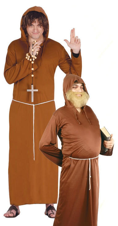 Mens Friar Monk Fancy Dress Costume