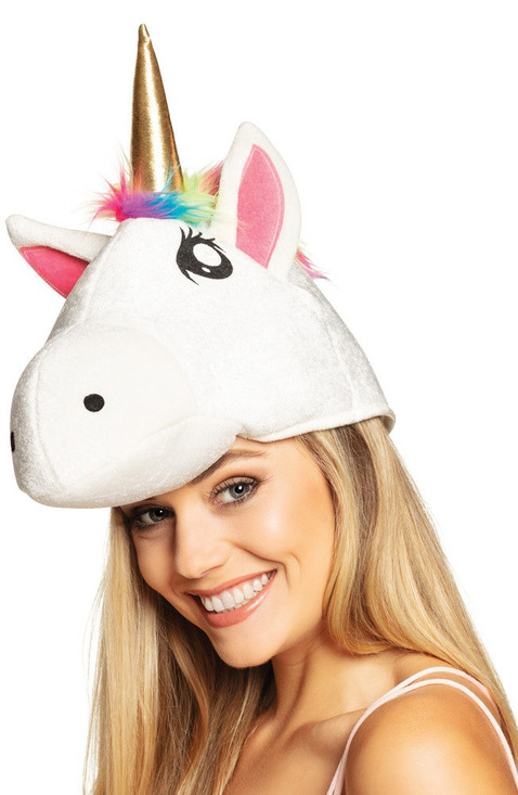 Ladies White Unicorn Hat