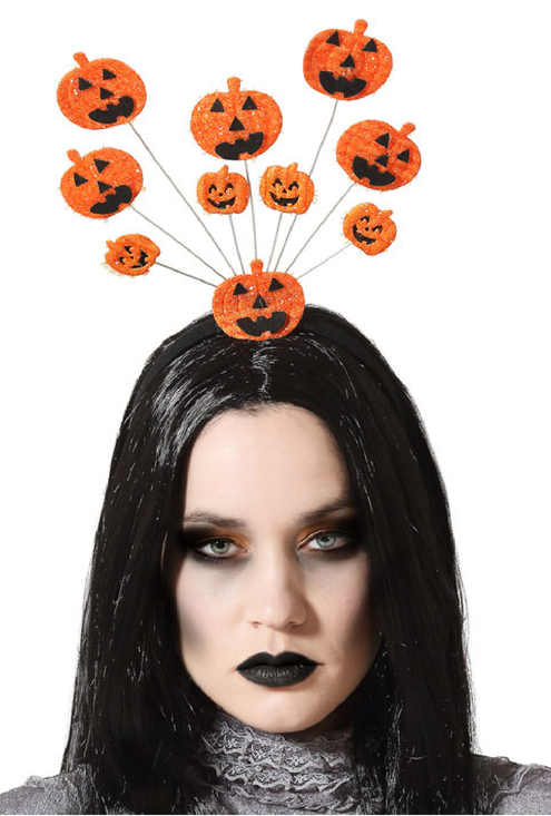 Ladies Crazy Pumpkin Fancy Dress Hairband