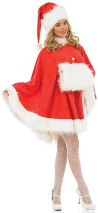 Ladies 3 Piece Christmas Santa Cape Set