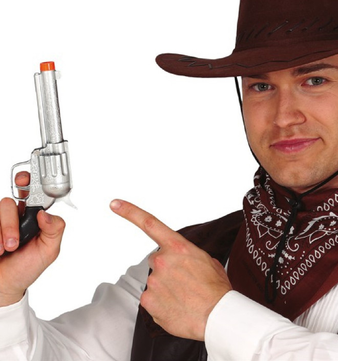 Cowboy Silver Pistol Gun