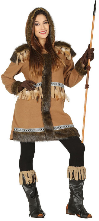 Ladies Deluxe Winter Eskimo Fancy Dress Costume