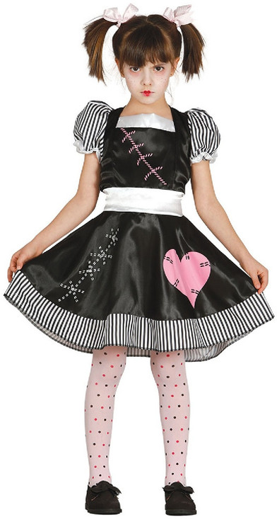 Girls Killer Rag Doll Fancy Dress Costume