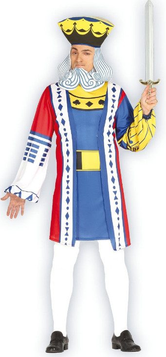 Mens Playing Card King Fancy Dress Costume