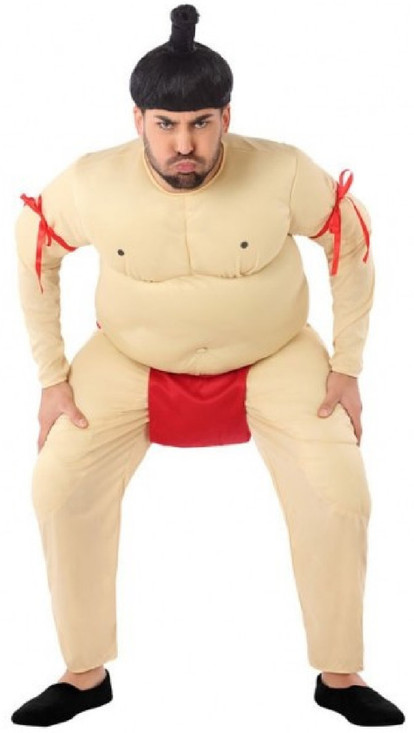 Mens Comedy Sumo Fancy Dress Costume