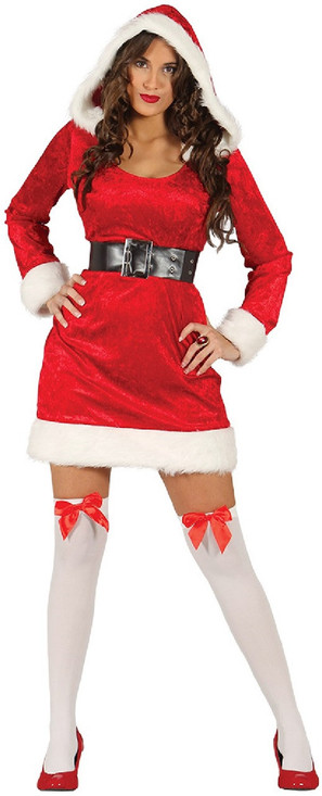 Ladies Momma Claus Fancy Dress Costume