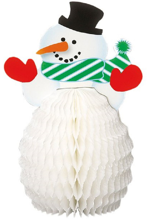 Christmas Snowman Honeycomb Decorations