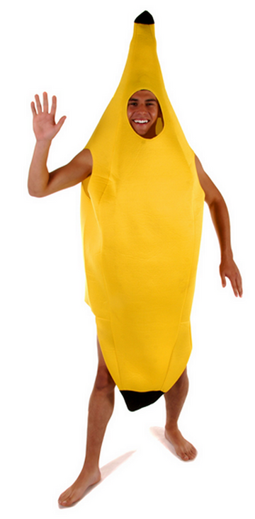 Unisex Banana Fancy Dress Costume